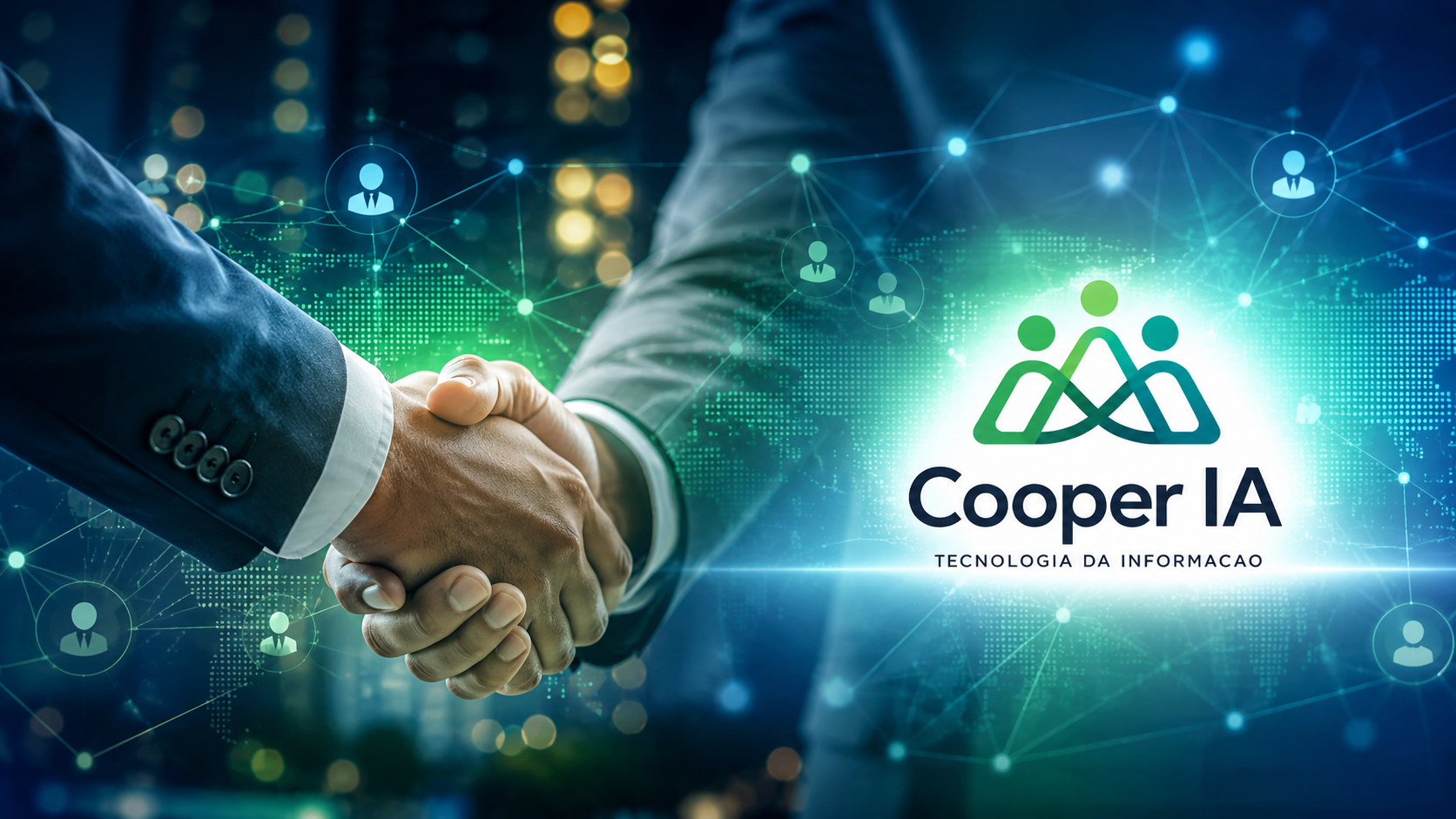 Equipe da Cooper IA atuando em cooperação, tecnologia e gestão empresarial